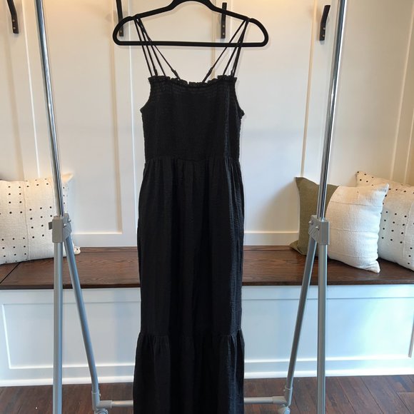 Line & Dot Blaque Ruched Maxi Dress in Black - Picture 4 of 9